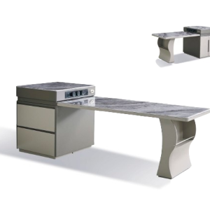 The DT-09 Extendable Sintered Stone Island Dining Table